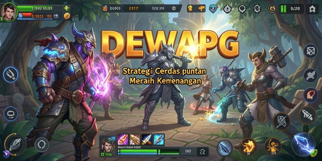 Tampilan gameplay seru dalam DEWAPG dengan berbagai strategi yang menarik.