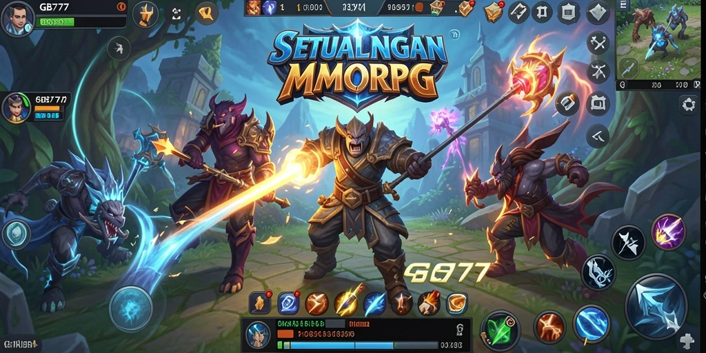 Gameplay seru di dunia MMORPG GB777 dengan grafis menakjubkan.