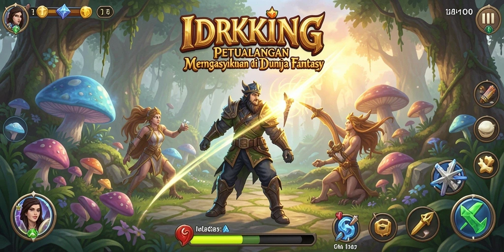 Tampilan gameplay seru dari IDRKING dalam petualangan yang menarik.