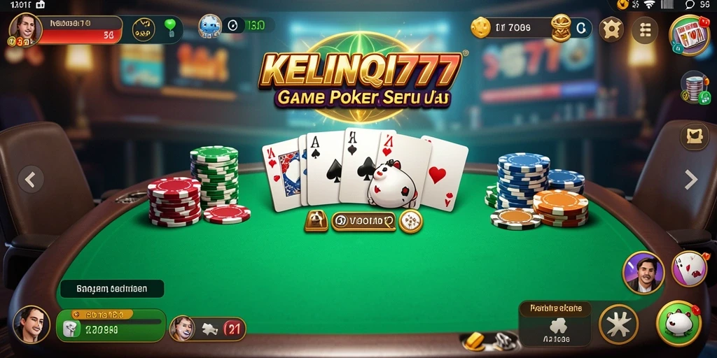 Tampilan gameplay Poker seru di KELINCI777 dengan grafik menarik.