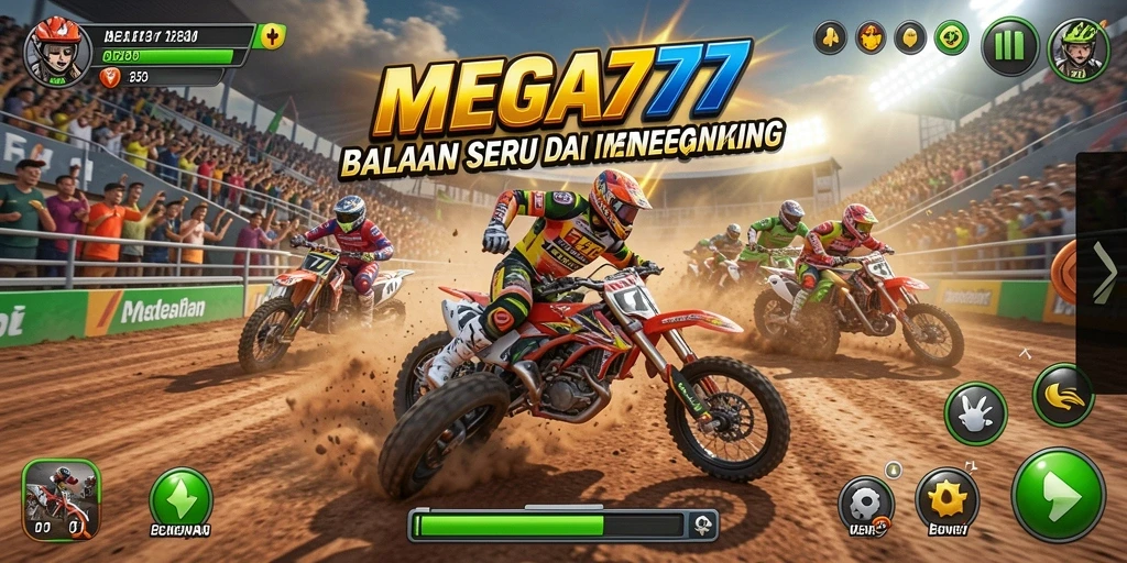 Tampilan seru dari gameplay balapan MEGA777 yang memukau.